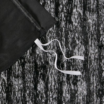 Naomi Black and Silver Faux Fur Full/Queen Duvet Cover Set