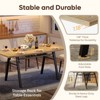 Bestier 70'' Dining Table with Basket Storage Wooden Kitchen Table and Sturdy Metal Legs - 2 of 4