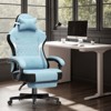 GTPLAYER Gaming Chair with Footrest, Premium Breathable Fabric, Waist Support, Linkage Armrest - 2 of 4