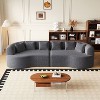 Okak Modern Oversized Curved Sectional Floor Futon Sofa for Living Room Bedroom,Memory Foam Rest Sofa with Comfy Backrest & Pillows - 3 of 4