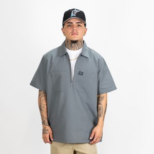 FB County SOLID Short Sleeve Zip Shirt - 1 of 4