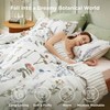 Queen Size Cute Floral Comforter Set, 3 Pieces, Reversible Coconut White Botanical Flowers, 2 Pillow Shams - 2 of 4