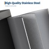 2.6 Gallon / 10 L Stainless Steel Bathroom Trash Can with Lid, Slim Waterproof Garbage Can for Bedroom, Small Step-on Metal Trash Bin , - 4 of 4