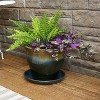 Sunnydaze Outdoor/Indoor High-Fired Glazed UV- and Frost-Resistant Ceramic Flower Pot Planter Saucers - 2-Pack - 4 of 4