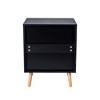 TIRAMISUBEST Rattan Nightstand Faux Rattan Drawer Storage Bedside Storage Living Room Bedroom - 4 of 4