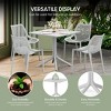 WestinTrends Playa 31.5" Square Plastic Outdoor Patio Dining Table for 4 - 4 of 4