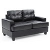 TiramisuBest Dark Gray Traditional Loveseat, Classic Upholstered Sofa for Living Room or Sitting Area - 3 of 4