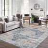 Machine Washable Area Rug Non Slip Rug Vintage Distressed Low Pile Foldable Rugs Medallio Retro Accent Carpet For Bedroom Living Room Office Dorm - 2 of 4