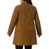 Agnes Orinda Women's Plus Size Winter Fashion Double Breasted with Pockets Warm Pea Coats - 4 of 4