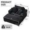 Racxily Chaise Lounge Armchair with Removable Storage Ottoman Accent Sofa Bed Upholstered Sleeper Couch Bed with Pillows - 3 of 4