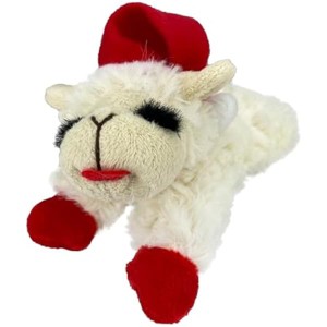 Multipet Lamb Chop Dog Plush Toy w/ Santa Hat - Squeaky Toy for All Dogs - Extra Soft Plush - Stuffed Animal for Cuddling & Playing (6¡±, Cream) - 1 of 1