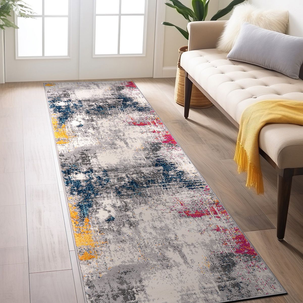 World Rug Gallery Perugia Modern Abstract Area Rug: Stain & Fade-Resistant, Low Pile, Machine Made - thumbnail 2