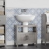 GlasFlength 23.5" Bathroom Storage Cabinets Pedestal Sink Storage Cabinet Vanity Base Cabinet with 2 Doors and Shelf for Bathroom, Gray - 4 of 4