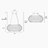LNC Peathlitberry Luxury and Glam Drum Chandelier,Rose Gold and Crystal,14in/24in - 3 of 4