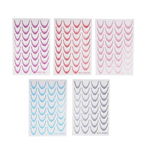 Unique Bargains Self-Adhesive Nail Art Stickers Gray Pink 5 Pcs - 1 of 4