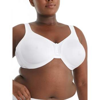 Bali Women's Passion for Comfort Minimizer Bra - 3385 44DD White Lace