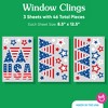 Big Dot of Happiness Stars & Stripes Window Clings, Reusable Patriotic Window Sticker, Red, White & Blue Decals, 4th of July Static Clings USA Decor - 3 of 4