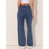 INSPIRE CHIC Women's Casual High Elastic Straight Leg Stretchy Denim Pants - 4 of 4