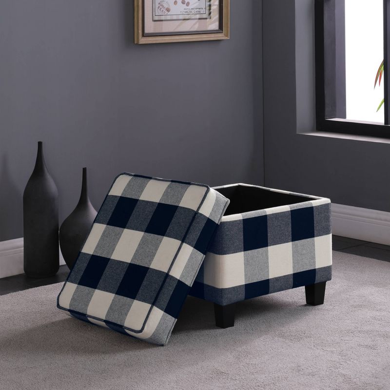 Cole Classics Square Storage Ottoman with Lift Off Top - HomePop, 3 of 11
