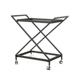 Sherianne Industrial Iron Bar Cart - Christopher Knight Home - 1 of 4