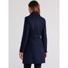 INSPIRE CHIC Women's Winter Peter Pan Collar Double Breasted Slant Pocket Button Down Belted Pea Coats - image 3 of 4