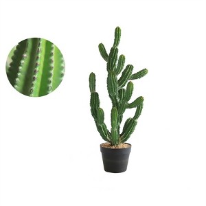32 Inch Artificial Cactus Plant With Planter Desert Cacti Artificial Cactus Artificial Floor Plant In Pot For Home Office Garden Indoor Outdoor Decor - 1 of 4