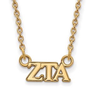 Black Bow Jewelry 14k Yellow Gold Plated Sterling Silver Zeta Tau Alpha Greek Life Necklace 18 Inch - 1 of 4