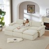 111'' Corduroy Cloud Modular Sectional Sofas with High-Density Sponge Seat and Freely Combinable Design - 2 of 4