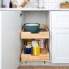 Glidez Steel and Wood Pull-Out/Slide-Out Storage Organizer for Under Cabinet Use - Brushed Nickel and Natural - image 2 of 4