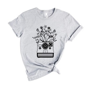Simply Sage Market Women's Camera and Wildflowers Short Sleeve Graphic Tee - 1 of 4