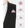 INSPIRE CHIC Men's Cotton Solid Color Formal Suit Pocket Squares - 3 of 4