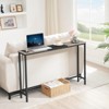Itopfox Narrow Console Table with Power Outlets, Slim Behind Couch Table, Entryway Display Shelf for Living Room, Foyer, Hallway, Greige and Black - 4 of 4