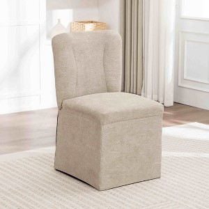 Dexmalle Set of 2 Linen Dining Chairs - 1 of 4