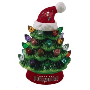 8" LED Ceramic Christmas Tree, Tampa Bay Buccaneers - 1 of 3