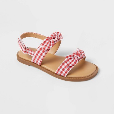 Toddler Lillie Gingham Sandals - Cat & Jack™ Red