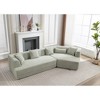 DOMETOUR Modern Minimalist Upholstered Sectional Sofa for Living Room, Modular Sofa Set with Pillows - image 3 of 4