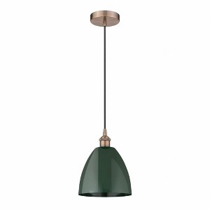 Plymouth Dome - 1 Light Cord Hung Mini Pendant In Industrial Style-12.88 Inches Tall and 9 Inches Wide - 1 of 1
