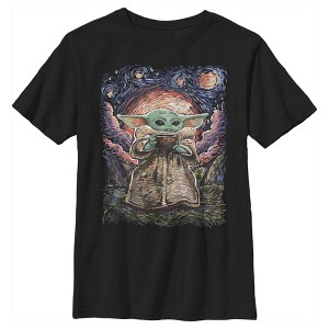 Boy's Star Wars The Mandalorian The Child Starry Night T-Shirt - 1 of 4
