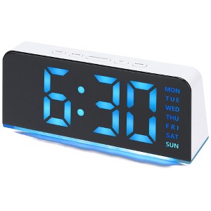 REGALWOVEN Plastic Digital Corded Accurate Electric Alarm Clock 6.3 x 2.6 x 1.6 inch - 1 of 4