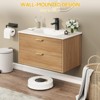 Bathroom Vanity with 2 Storage Darwers, Floating Wall Mounted Vanity with Sink, Faucet, Drain - 4 of 4