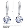 Paaaawaters 14k White Gold Plated 8.5mm Round Cut Pure Brilliance 5A Cubic Zirconia Drop Earrings - 2 of 4