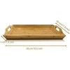 Palm Naki Bamboo Serving Tray - Decorative Charcuterie Tray, 19.5 x 11.8 x 1.5, Beige - 4 of 4