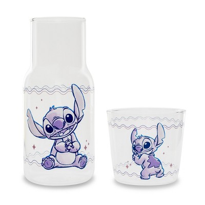 Silver Buffalo Disney Lilo & Stitch 18-Ounce Glass Pitcher and 8-Ounce Cup