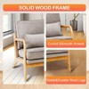 Tufted Accent Armchair with Pillow, Mid-Century Lounge Chair with Wood Frame & Cushioned Seat for Living Room, Bedroom or Office - 4 of 4