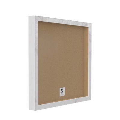 Coastal Plover Abstract Bird Print in White Frame, 12 x 12