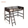 NicBex Twin Size Loft Bed with Ladder,Loft Bed Frame with Guardrails,Bed Frame for Kids,Box Spring Not Required - 3 of 4