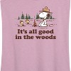 Women's - Peanuts - All Good In The Woods Graphic Racerback Tank - 2 of 4