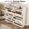 Large Shoe Storage Cabinet with 4 Flip Drawers, Narrow Cabinet for Entryway with Wooden Legs, Freestanding Hidden Shoe Rack Organizer for Hallway - 4 of 4