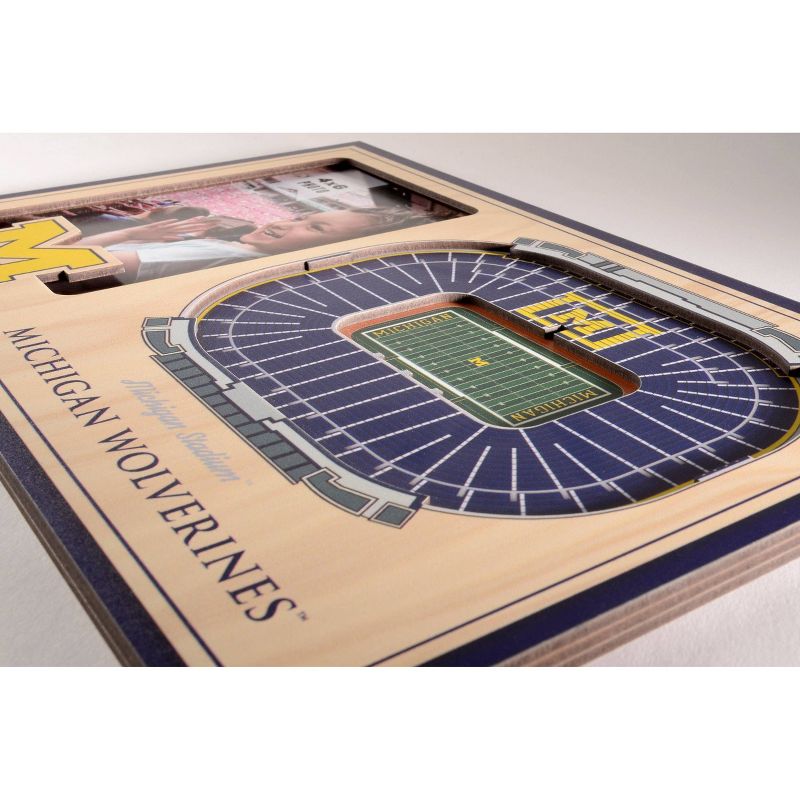 4&#34; x 6&#34; NCAA Michigan Wolverines 3D StadiumViews Picture Frame, 3 of 6