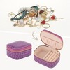 REGALWOVEN Faux Leather Mini Modern Portable Jewelry Box for Travel - 2 of 4